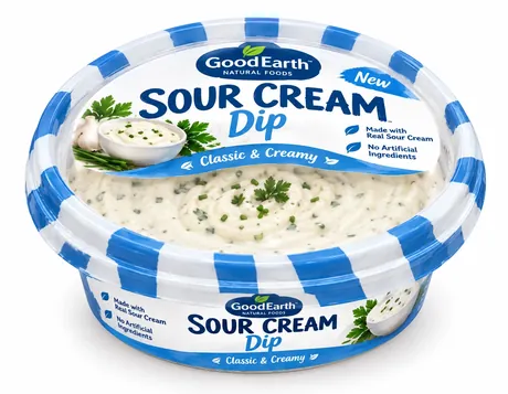 Retail sour cream dip cup filled and sealed by the SDH-R machine